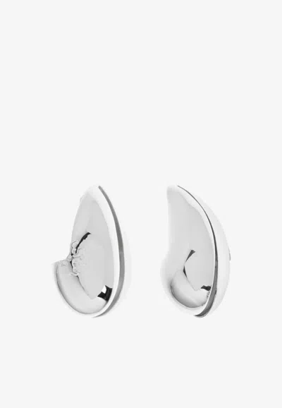 Tory Burch Pierced Clip-on Earrings In Silver