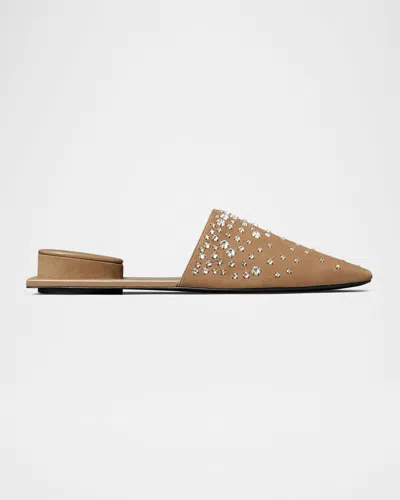 TORY BURCH PIERCED CRYSTAL MULES