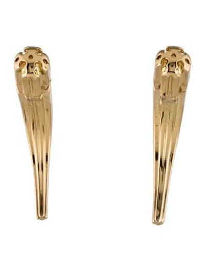 Pre-owned Tory Burch Pierced Front-back Earrings In Multi