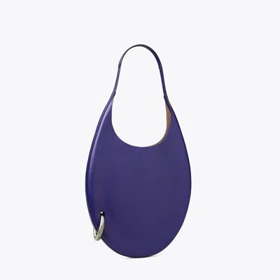 Tory Burch Pierced Handbag In Ballpoint Blue