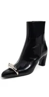 Tory Burch Pierced Leather Ankle Boots In Multi