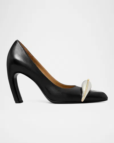 TORY BURCH PIERCED LEATHER 90 MM PUMPS