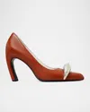 Tory Burch Pierced Xl Pump In Sienna Red