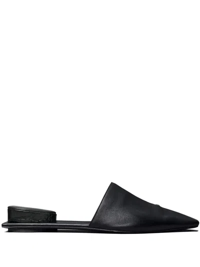 TORY BURCH PIERCED LEATHER SLIPPERS