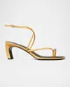 Tory Burch Pierced Leather Toe Ring Strappy Sandals