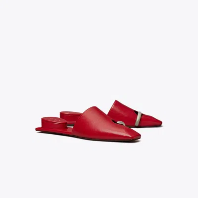 Tory Burch Pierced Mule In Red