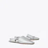 Tory Burch Pierced Mule In Argento