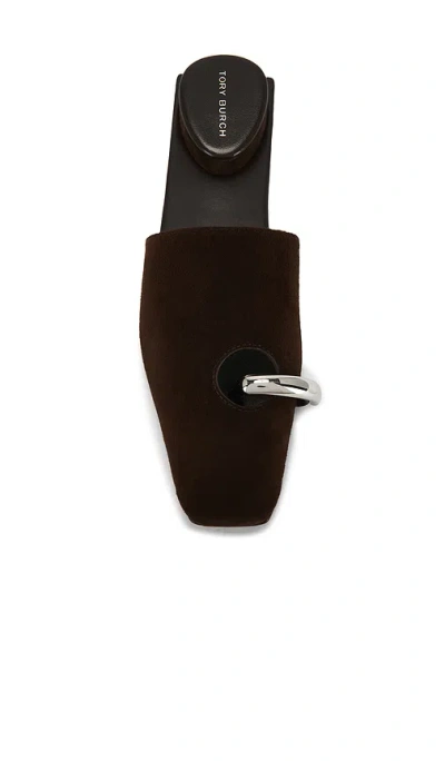 Tory Burch Pierced Mule In Brown