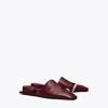 Tory Burch Pierced Mule In Burgundy