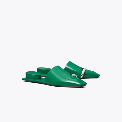 Tory Burch Pierced Mule In Green