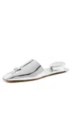 Tory Burch Pierced Mule In Argento