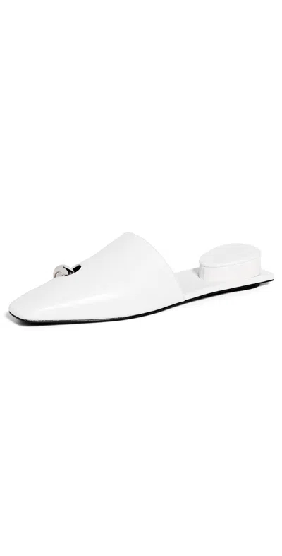 Tory Burch Pierced Mules Bianco / Silver In Multi