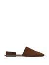Tory Burch Pierced Mules In Brown