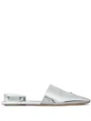 Tory Burch Pierced Mule In Silver