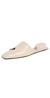 Tory Burch Pierced Mule In Stone Grey/silver