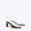 Tory Burch Pierced Multi-strap Heeled Sandal