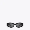 Tory Burch Pierced Oval Sunglasses In Black