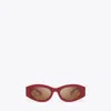 Tory Burch Pierced Oval Sunglasses In Red