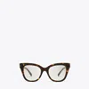 Tory Burch Pierced Oversized Cat-eye Eyeglasses In Brown