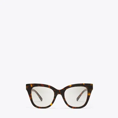 Tory Burch Pierced Oversized Cat-eye Eyeglasses In Brown