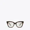 Tory Burch Pierced Oversized Cat-eye Eyeglasses In Brown