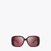 Tory Burch Pierced Oversized Square Sunglasses