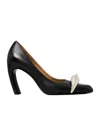 Tory Burch Pierced 90 Nappa Leather Pumps In Black