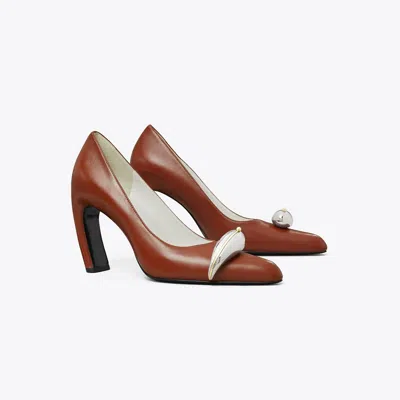 Tory Burch Pierced Pump In Brown