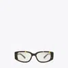 Tory Burch Pierced Rectangle Eyeglasses In Brown