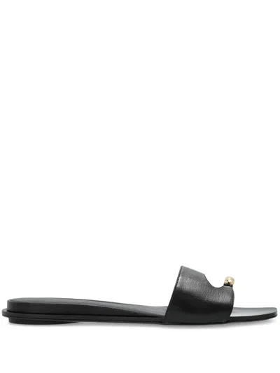 Tory Burch Pierced Sandals In Black/gold
