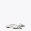 Tory Burch Pierced Slide In Bright Silver/silver