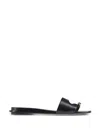 Tory Burch Pierced Slide Flat Shoes With Soft Caprine Leather In Red