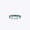 Tory Burch Pierced Slider Bracelet In Light Silver/tumeric Blue