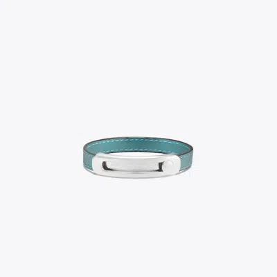 Tory Burch Pierced Slider Bracelet In Gray