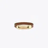 Tory Burch Pierced Slider Bracelet In Brown
