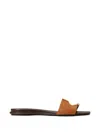 Tory Burch Pierced Slides In Brown