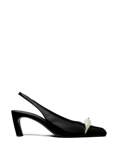 Tory Burch Pierced Slingback Heel In Black