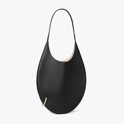 Tory Burch Pierced Soft Bag In Black