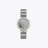 Tory Burch Pierced Watch In Silver/metallic