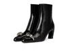 Tory Burch Pierced Leather Ankle Boots In Black