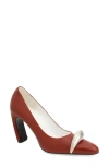 Tory Burch Pierced Xl Pump In Sienna Red