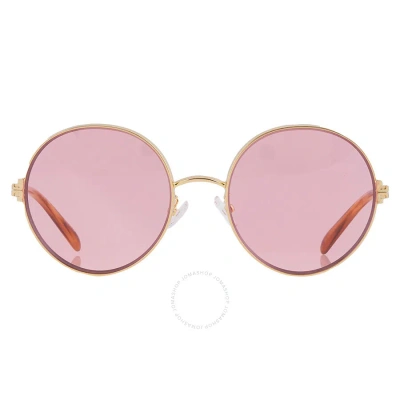 Tory Burch Pink Round Ladies Sunglasses Ty6096 336084 54