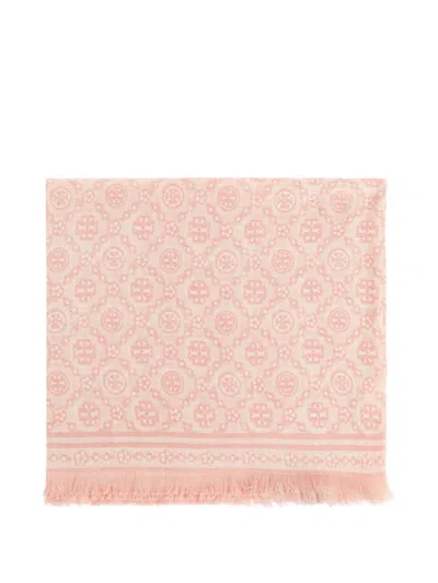 Tory Burch Pink Signature Scarf