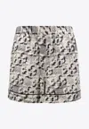Tory Burch Pixelated Logo Print Shorts