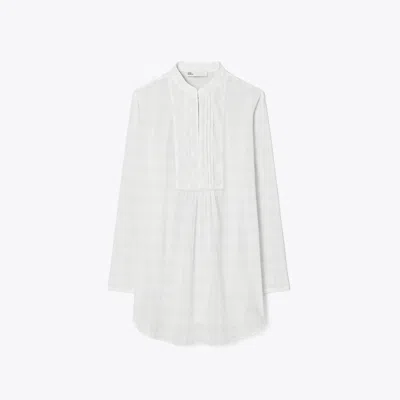 Tory Burch Plaid Cotton Beach Shirt In Multi