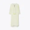 Tory Burch Plaid Cotton Caftan In Lumen Plaid