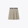 Tory Burch Plaid Golf Skirt In Gold