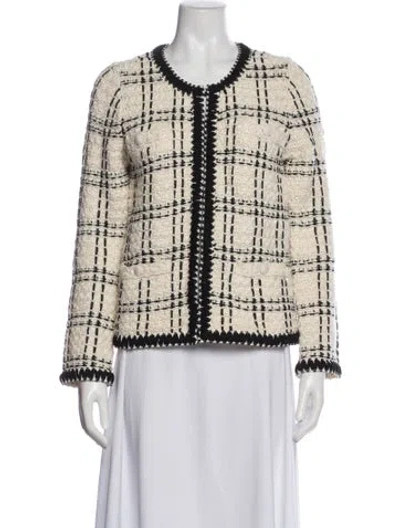 Pre-owned Tory Burch Plaid Print Evening Jacket