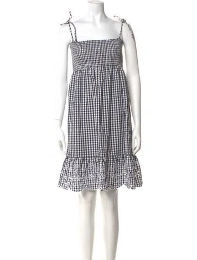 Pre-owned Tory Burch Plaid Print Knee-length Dress In Multi