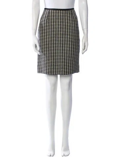 Pre-owned Tory Burch Plaid Print Knee-length Skirt In Multi